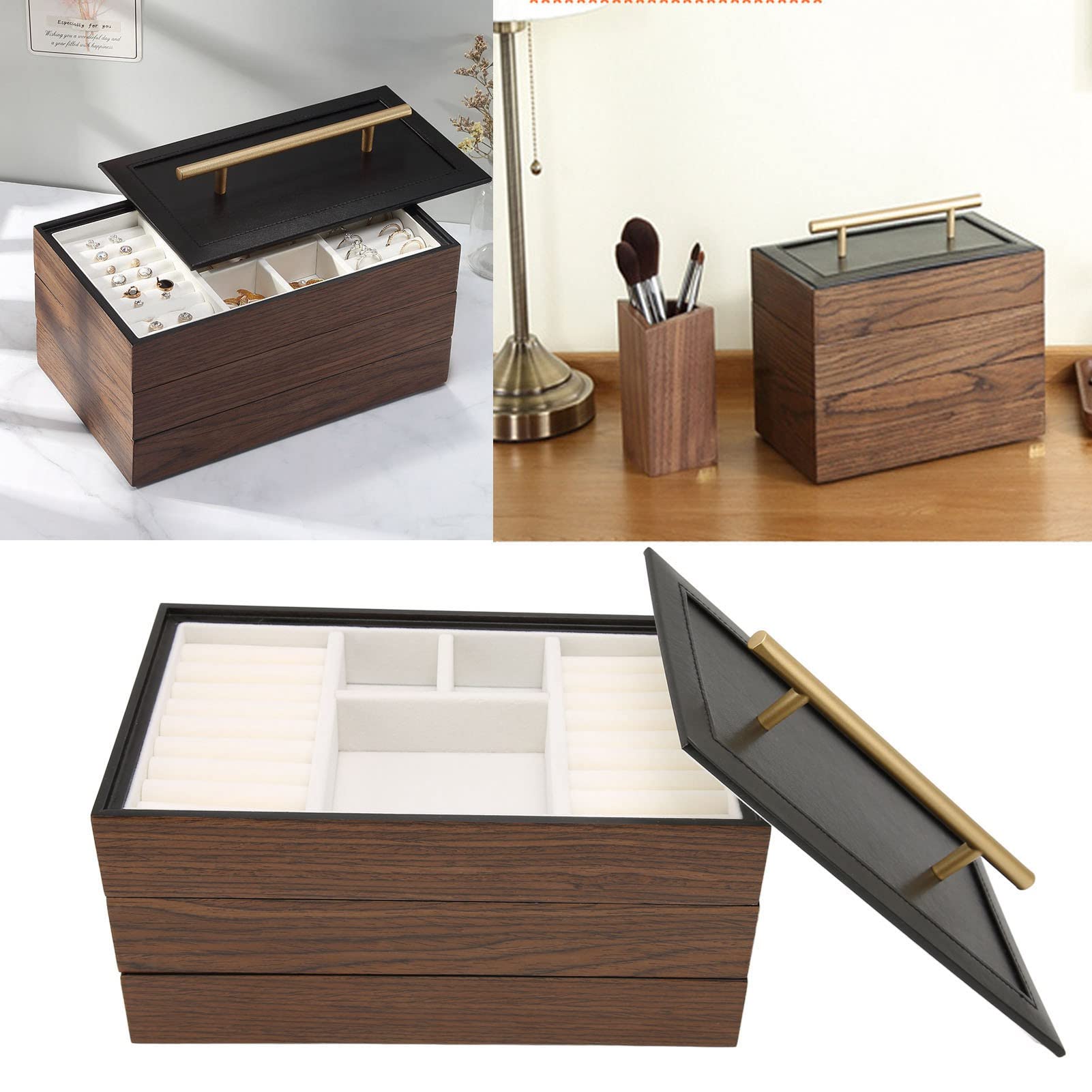 ジュエリーボックス木製 Amazon｜木製ジュエリーボックス26.5*13*16cm装飾用木製ジュエリー収納